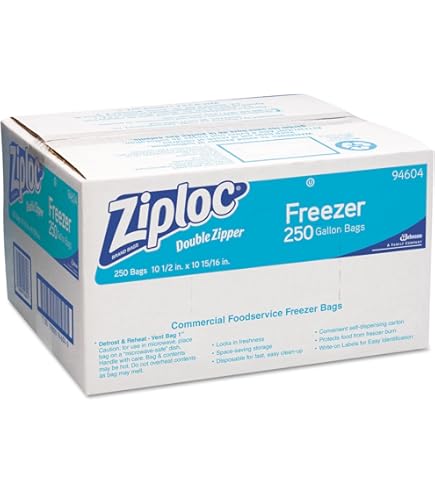 Amazon.com: Ziploc 682258 Double-Zipper Freezer Bags, 1gal, 2.7mil